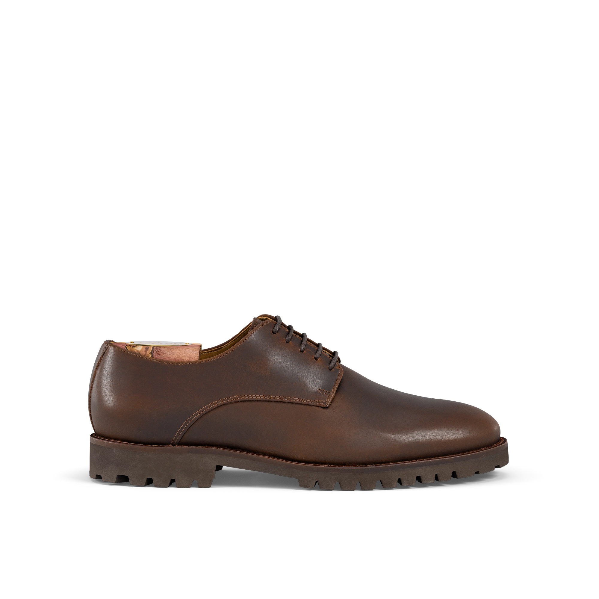 Chocolate Derby Shoes - Rubber outsole Bushey Gomme | Bexley