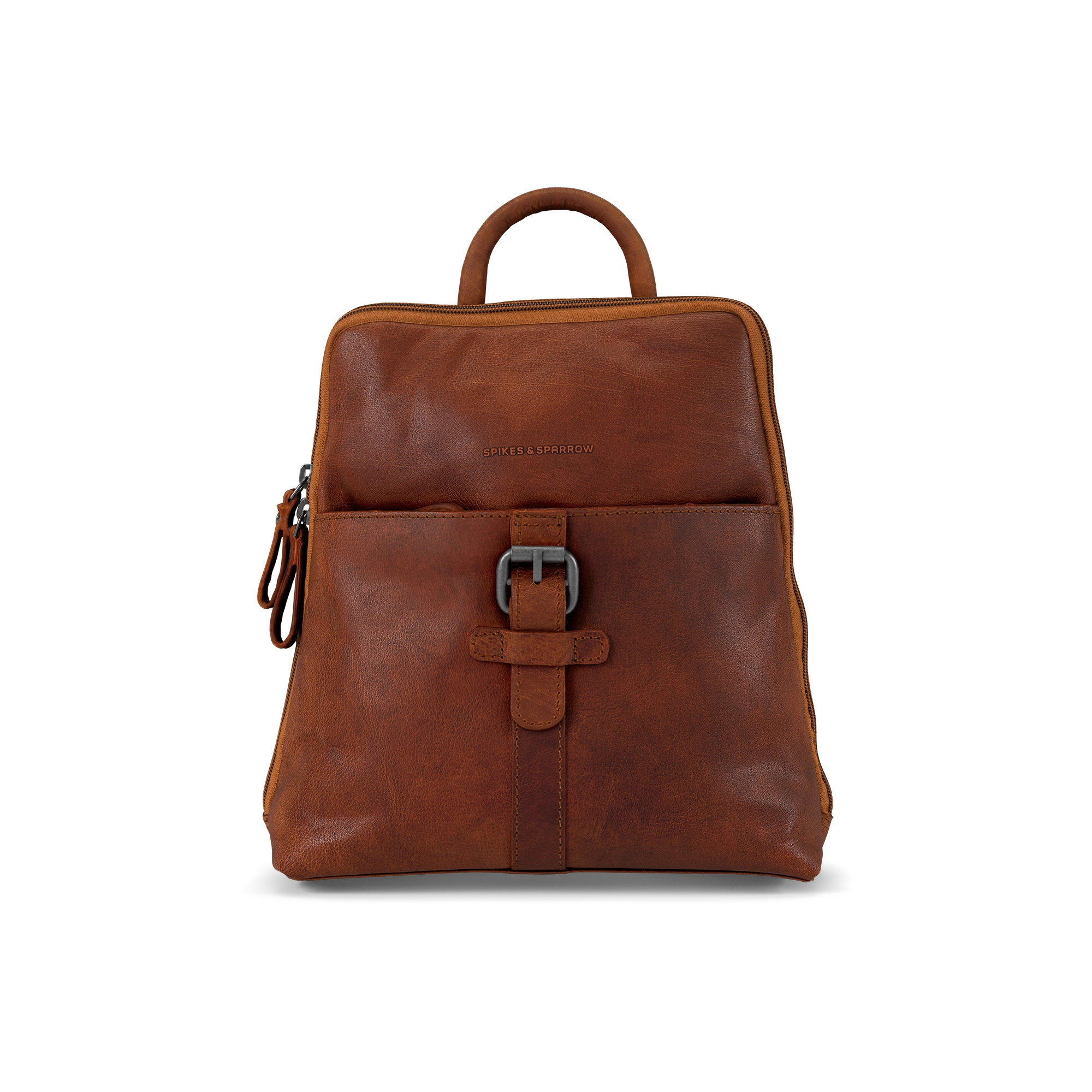Leather Backpack - Texas - Brandy Cognac